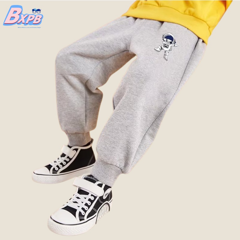 Quần Cotton Nguyên Chất Dáng Rộng In Hình Phi Hành Gia Hoạt Hình Phong Cách Thời Trang Mới 2022 Cho Bé Trai 3-15 Tuổi