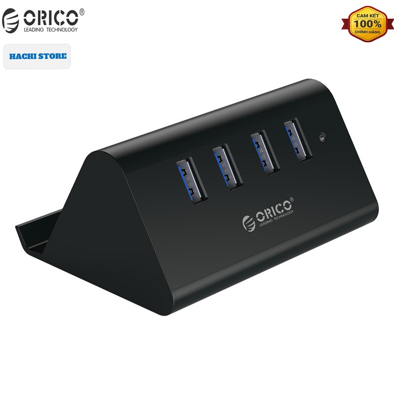 Bộ chia USB 3.0 4 Cổng kiêm giá đỡ điện thoại Orico SHC-U3 - Hàng  phân phối Chính Hãng