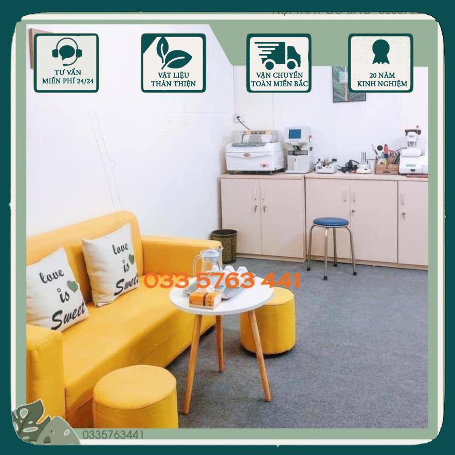 GIÁ GỐC - Ảnh thật kèm video sofa văng tay vuông nỉ nhập Hàn - sofa giá rẻ