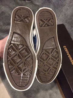 Giày converse cổ thấp màu xanh nhạt size 37