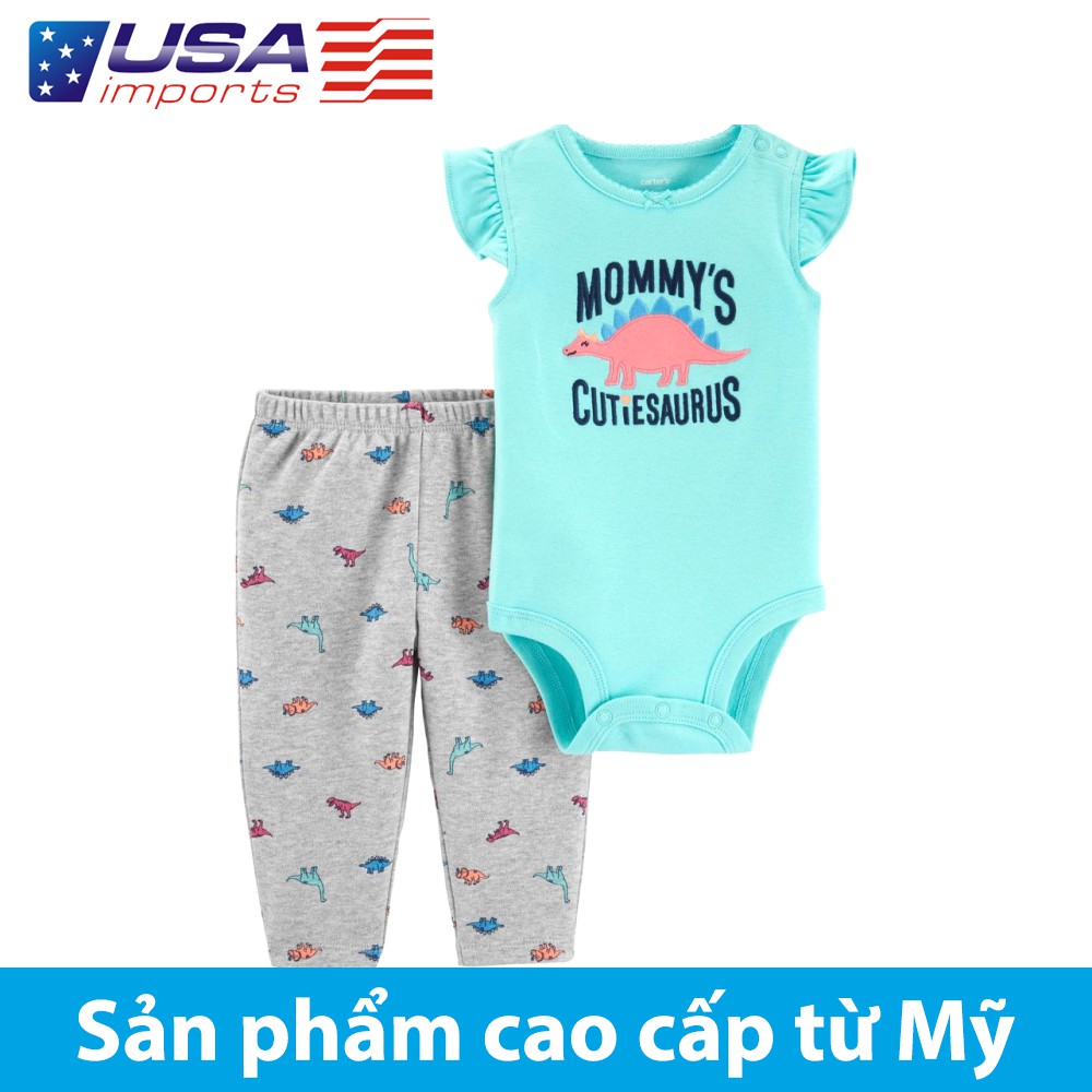 Set 2 món bodysuit kèm quần Car-tờ Auth Từ Mỹ (16512611)
