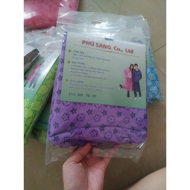 Áo mưa Phú Sang, áo mưa tiện lợi, áo mưa dẻo loại 1, áo mưa tiện lợi cao cấp