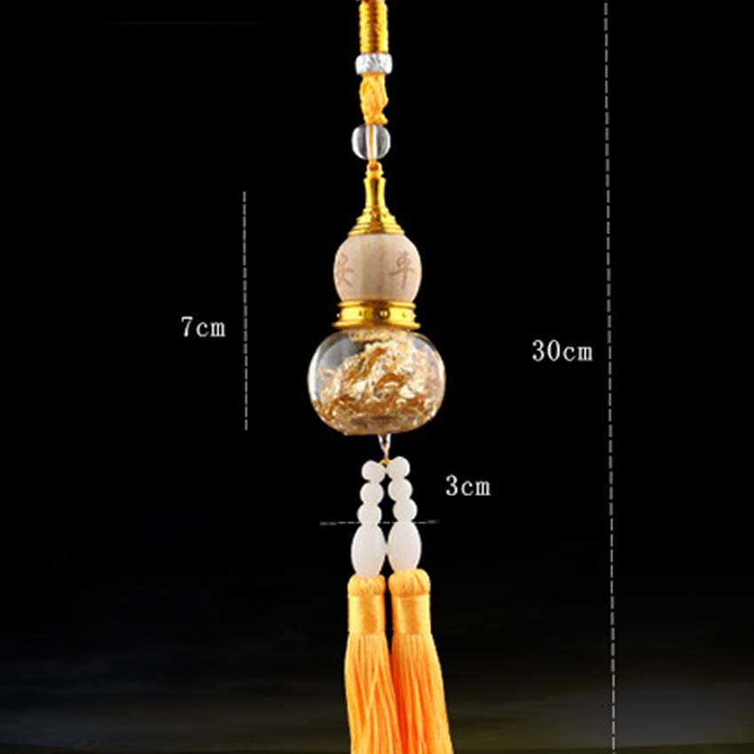 Combo 2 Nước hoa treo ô tô hồ lô bầu vàng pha lê cao cấp, khử mùi hôi chống say xe,tinh dầu lavender cao cấp