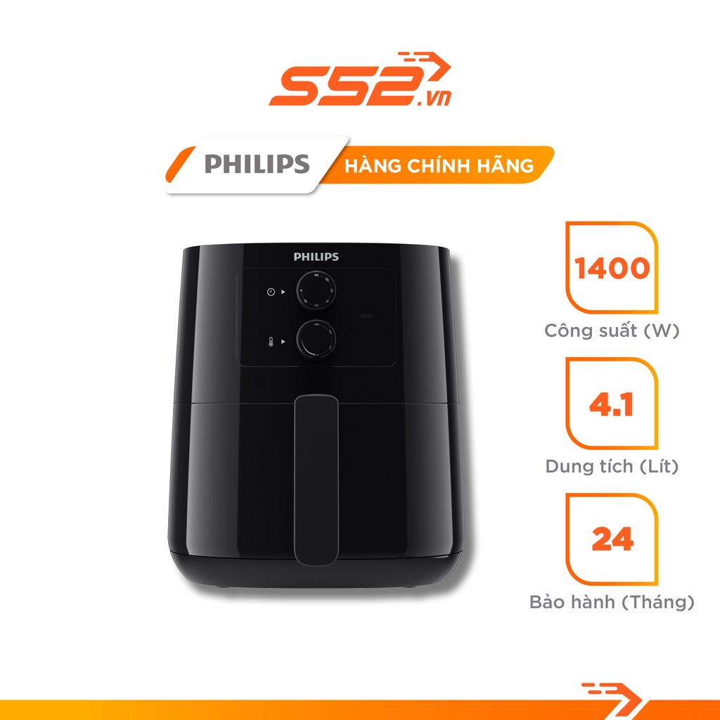 [Mã ELHADEV giảm 4% đơn 300K] Nồi Chiên Không Dầu Philips 4.1 Lít HD9200/90 - Bảo Hành Chính Hãng