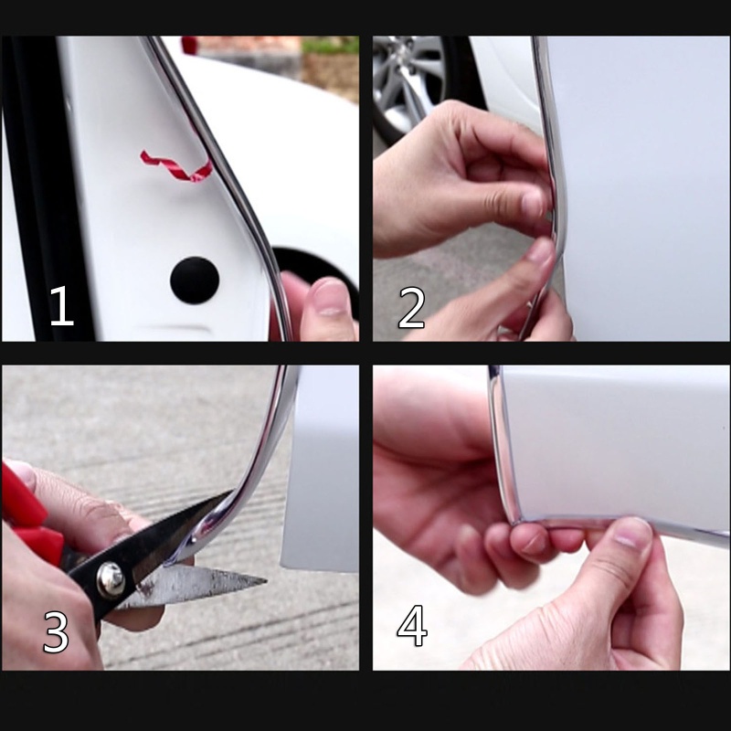 Dải Viền PVC Trang Trí Viền Cửa Xe Hơi Chống Va Chạm Chống Trầy Xước