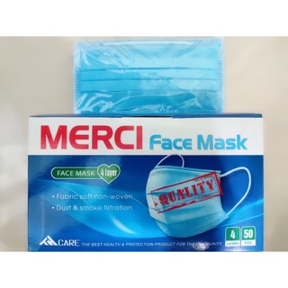 Khẩu trang y tế 4 lớp Merci - Hộp 50 cái