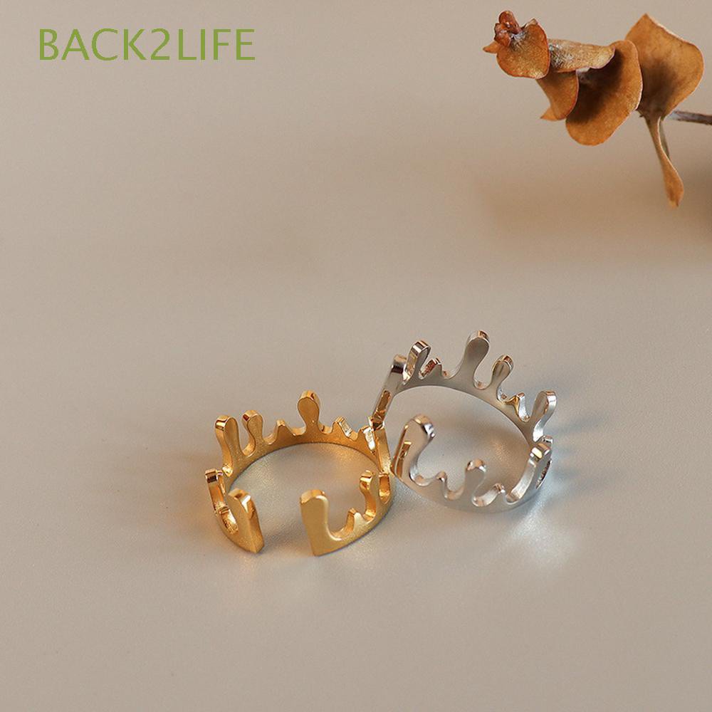 Nhẫn Đeo Tay Kim Loại Hình Vương Miện Thời Trang Cho Nữ