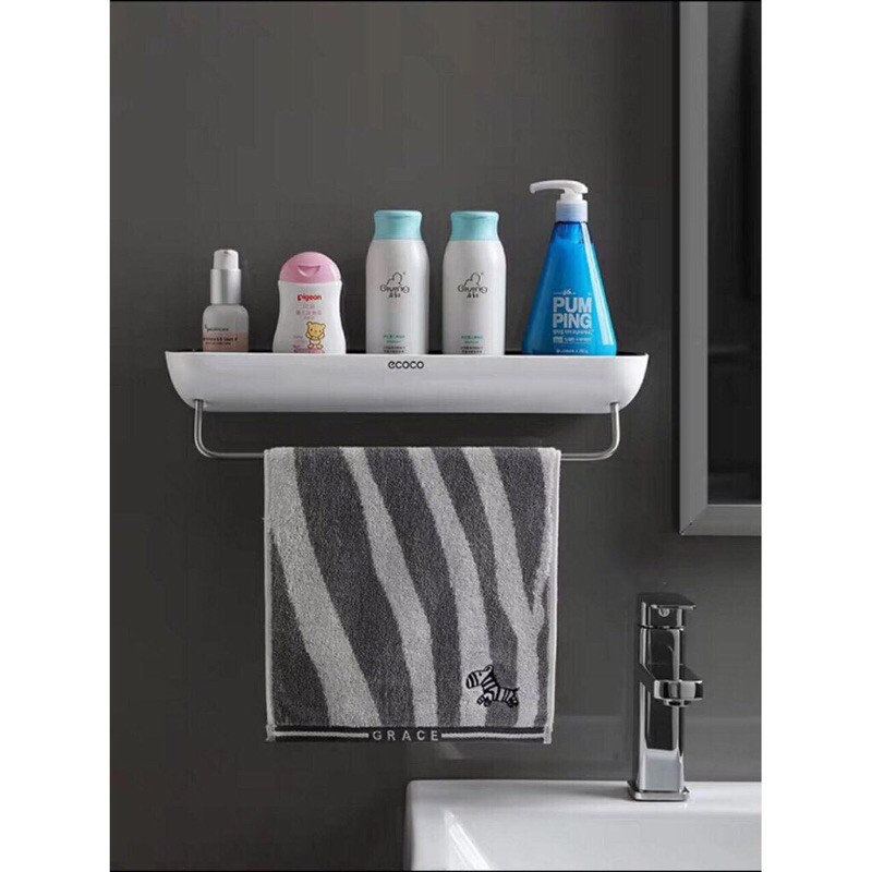 Kệ ngang nhà bếp , nhà tắm ecoco có thanh treo khăn thông minh tiện dụng