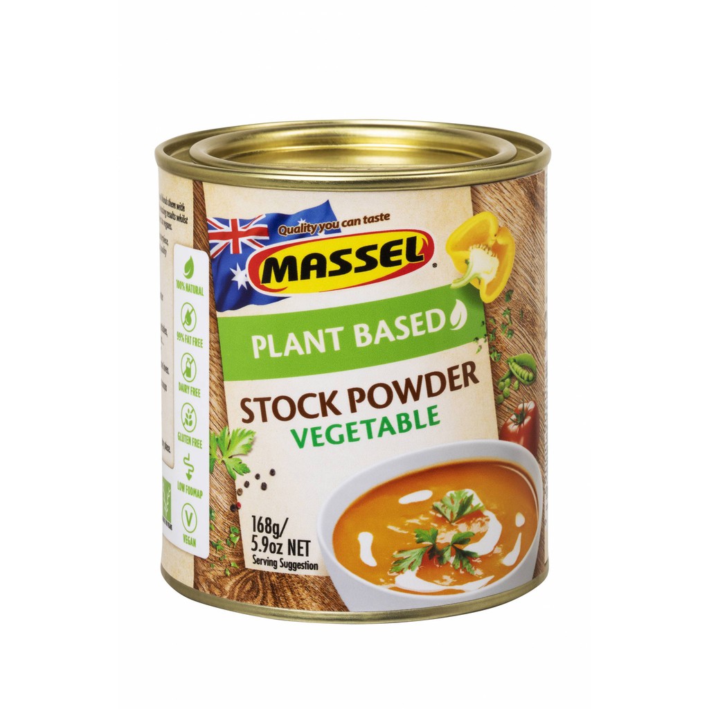 Hạt nêm Massel 100% không bột ngọt 168gr Vị Rau Củ - Massel Premium Stock Powder Vegetable