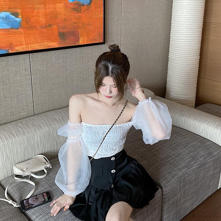 Áo Nữ Tay Dài Phối Lưới Thời Trang Quyến Rũ | BigBuy360 - bigbuy360.vn