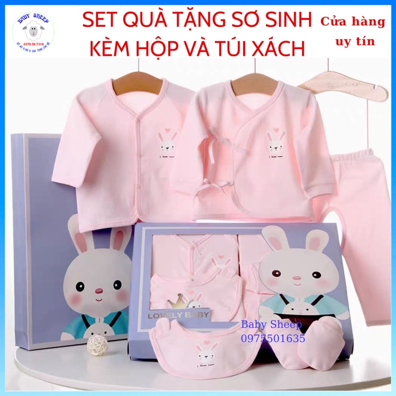 Hộp Quà Set Đồ Sơ Sinh Cao Cấp 6 Chi Tiết Cho Bé