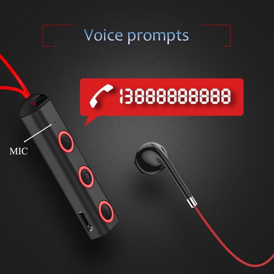 Tai Nghe Thể Thao Hexu Bt313 Kết Nối Bluetooth Không Dây Âm Thanh Siêu Trầm Có Mic Cho Iphone Android