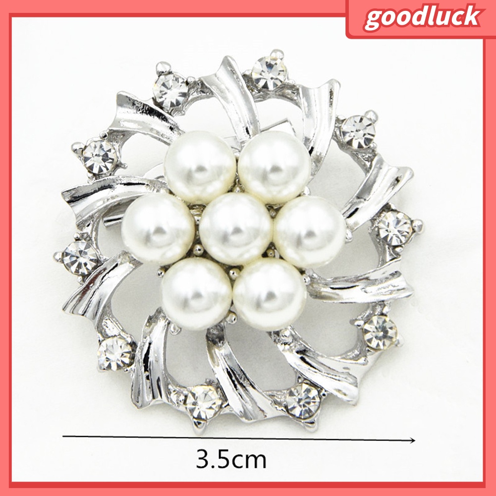 Ghim Cài Áo Hình Hoa Đính Đá Và Ngọc Trai Giả Thời Trang Cho Nữ
