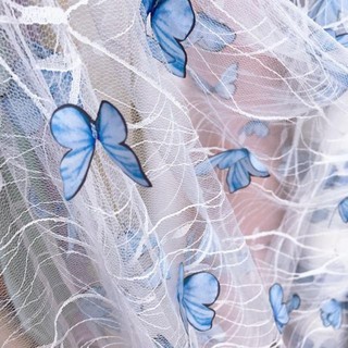 Vải lưới hình bướm 3D