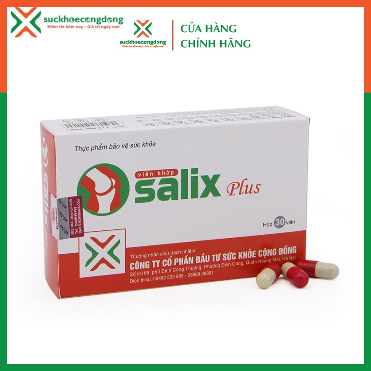 Viên khớp Salix Plus - Giảm đau khớp | Hỗ trợ điều trị xương khớp | Hộp 30 viên
