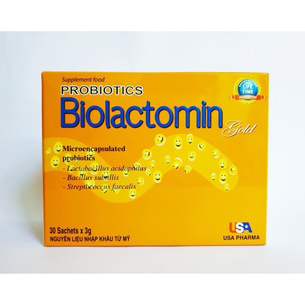 MEN GÓI BIOLACTOMIN GOLD - CÂN BẰNG HỆ TIÊU HÓA ĐƯỜNG RUỘT - CHỐNG TÁO BÓN - KÍCH THÍCH ĂN - TĂNG CƯỜNG SỨC ĐỀ KHÁNG