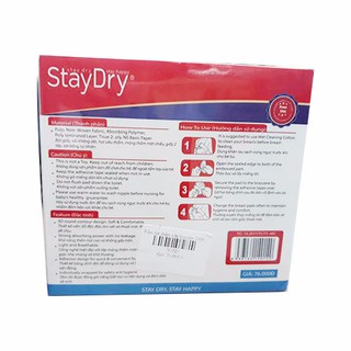 Thấm lót sữa staydry 24 miếng.