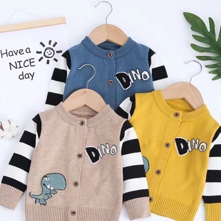 Áo len dài tay cổ tròn cài cúc cho bé trai size 80-110, áo len cardigan bé trai 1-4y