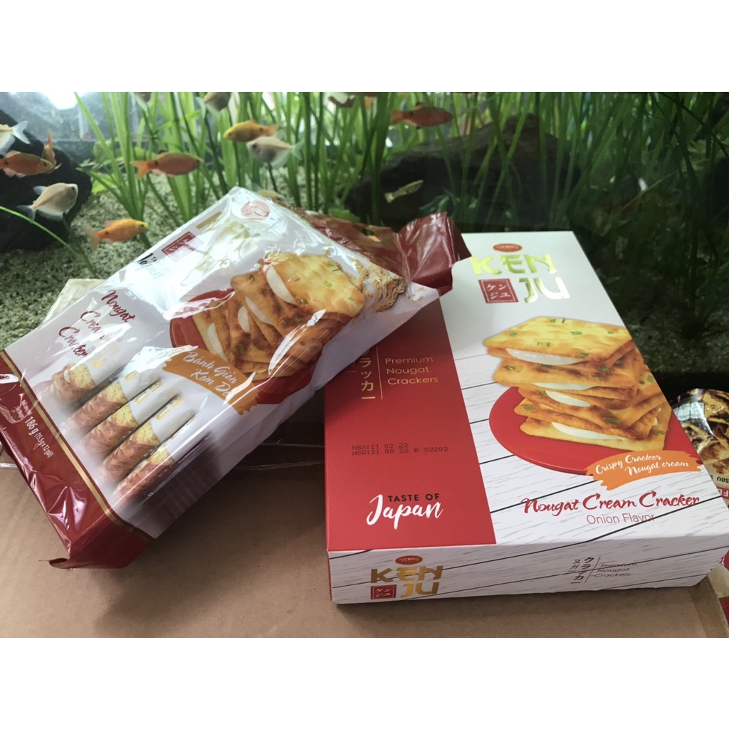 Bánh Quy Giòn Kem Dẻo Ken Ju, Premium Nougat Crackers (Hộp 279g)
