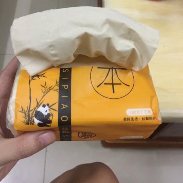 Thùng giấy ăn gấu trúc Sipiao, giấy ăn gấu trúc siêu mầm mại siêu dai 30 gói