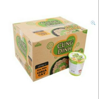 Thùng mì ly Cung Đình Chay rau nấm chua cay 70g (24 ly)