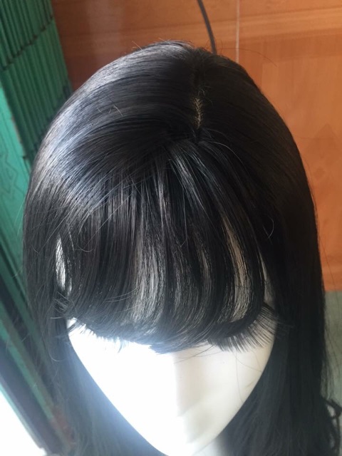 Tóc giả cao cấp🥰freeship 50k🥰Tóc nguyên đầu lệch ngôi+ tặng lưới chùm tóc- hình thật