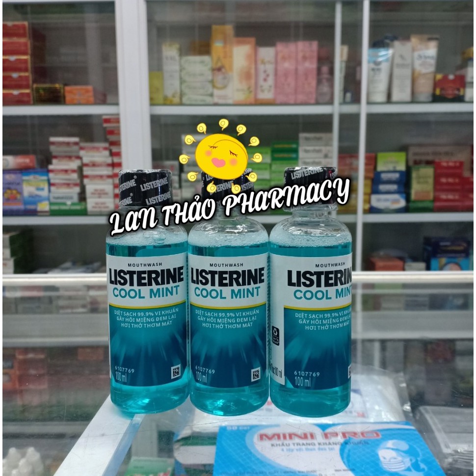 Nước súc miệng bạc hà Listerine Cool Mint 100ml