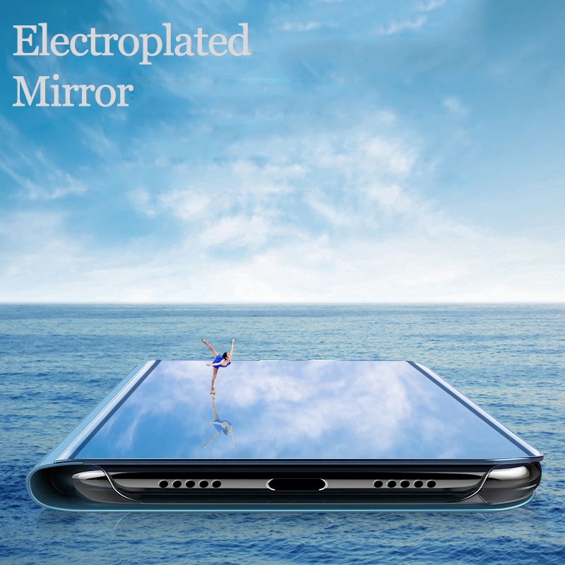 Xiaomi Redmi Note 5 Pro 6 Pro 7 5A Prime Smart Flip Clear View Mirror Phone Case