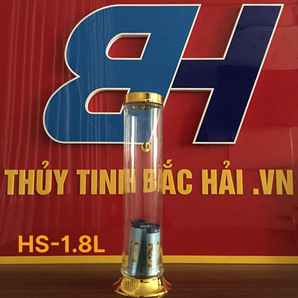 Bình Thủy Tinh Và Hũ Thủy Tinh Ngâm Rượu Cao Cấp SX tại Việt Nam Bình Ngâm Hình Trụ 1.8Lít - Thủy Tinh Bắc Hải