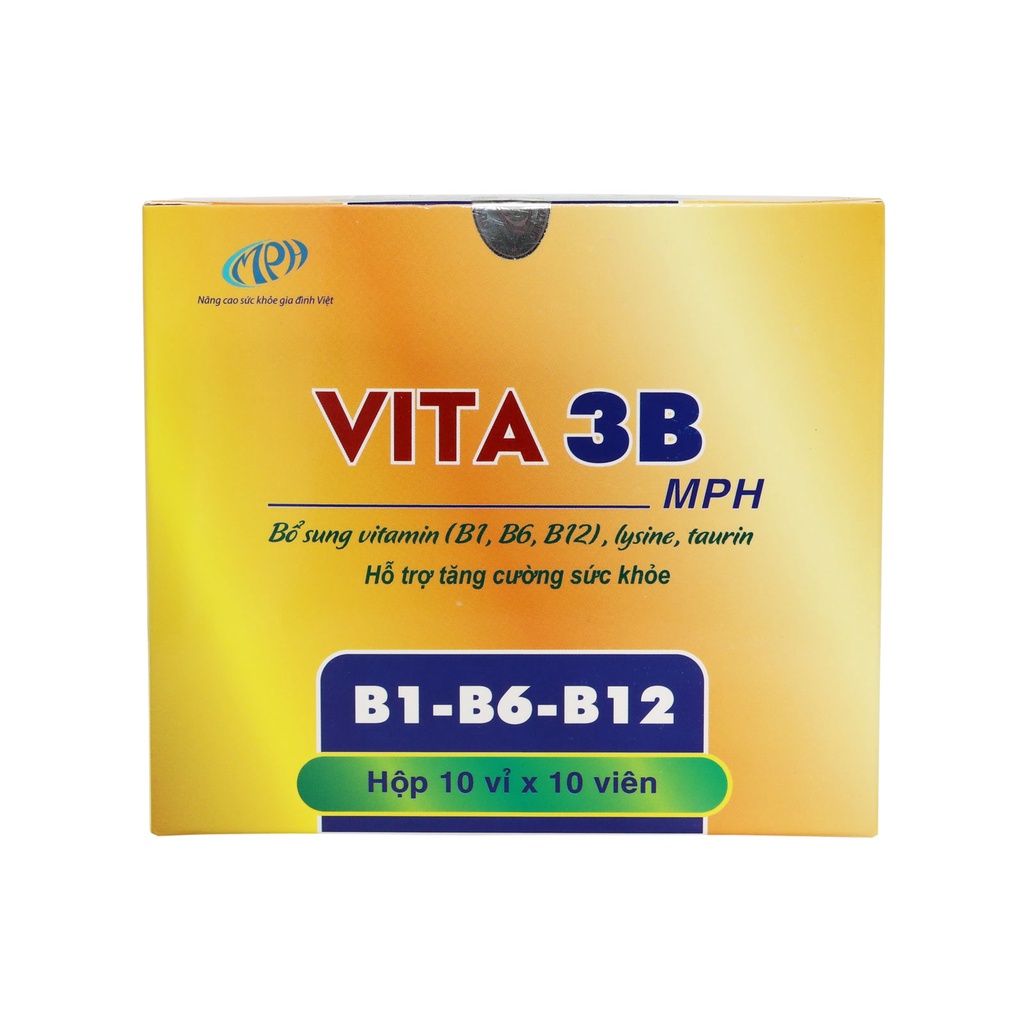 Vitamin 3b Vita3B - Cung cấp các vitamin thiết yếu cho cơ thể: B1, B6, B12. Hỗ trợ tăng cường sức khỏe, giảm mệt mỏi.