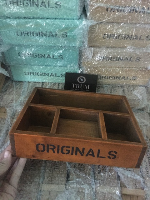 Hộp gỗ Originals Nhiều Ngăn - Phụ kiện trang trí tiểu cảnh