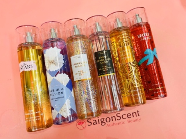 Xịt thơm cơ thể Bath and Body Works - phân loại mùi | Thế Giới Skin Care