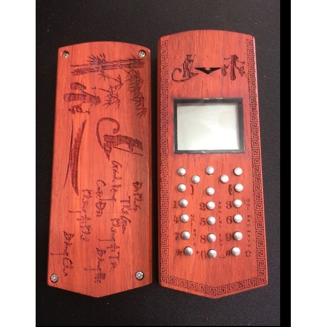 Vỏ gỗ cho điện thoại Nokia 1200, 1208, 1209 mẫu Rồng