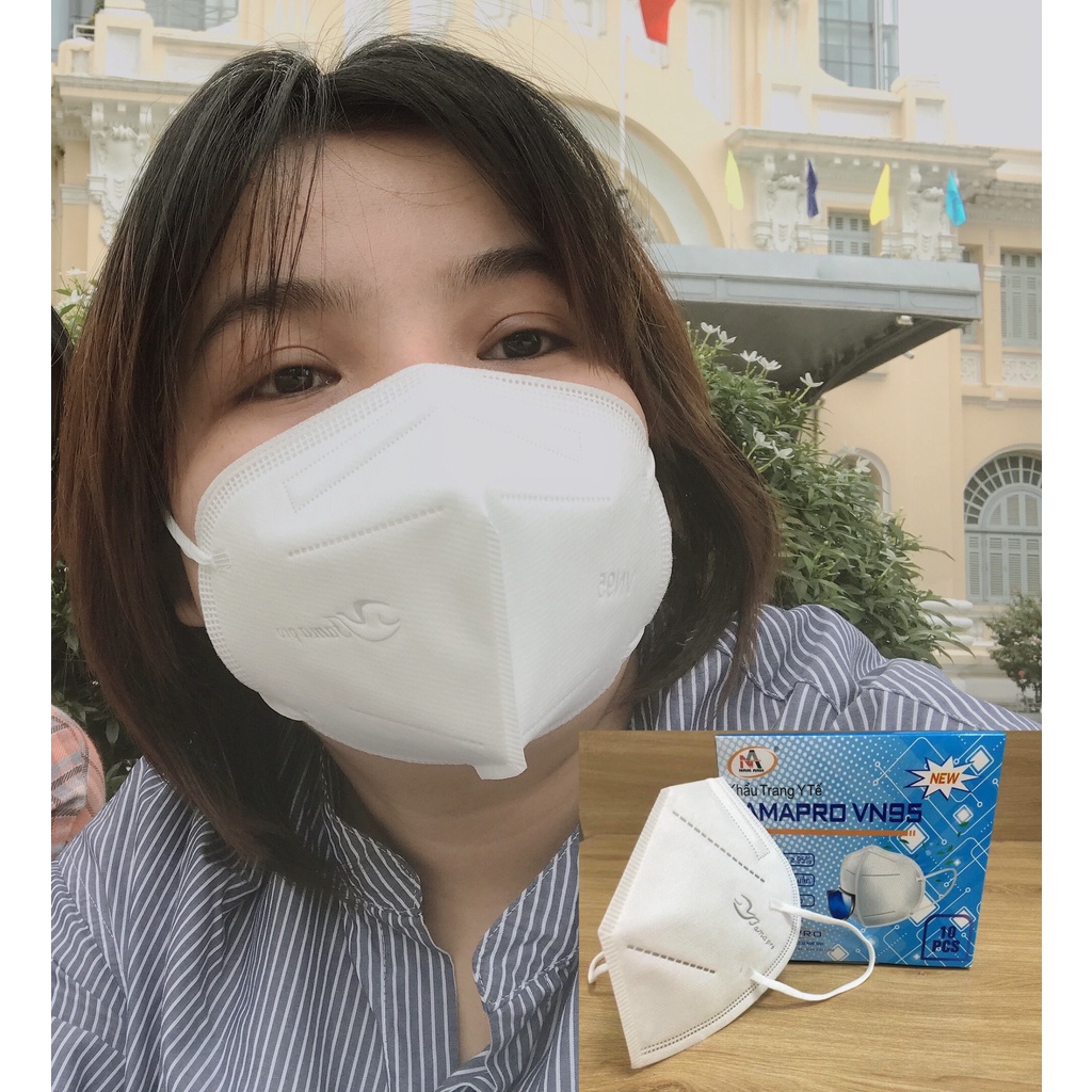 [CHÍNH HÃNG] Khẩu trang y tế N95 Cao cấp,4 lớp kháng khuẩn. FAMAPRO (NAM ANH). Chuẩn bộ y tế. Hộp 10