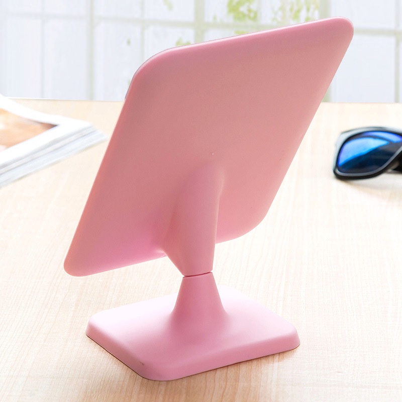 &lt;Tặng Sticker&gt;Gương Để Bàn Trang Điểm Khung Nhựa Chữ Nhật Dày Dặn 21.5*15cm  U149