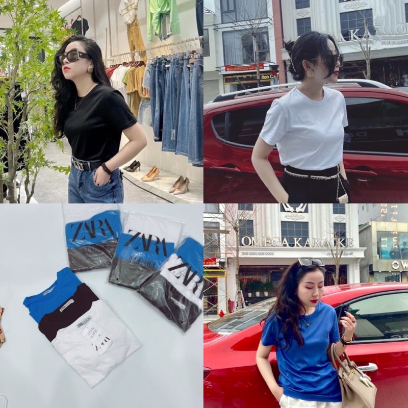 BÁN SỈ SET 3 ÁO PHÔNG TRƠN BASIC CỔ TRÒN CHO NỮ