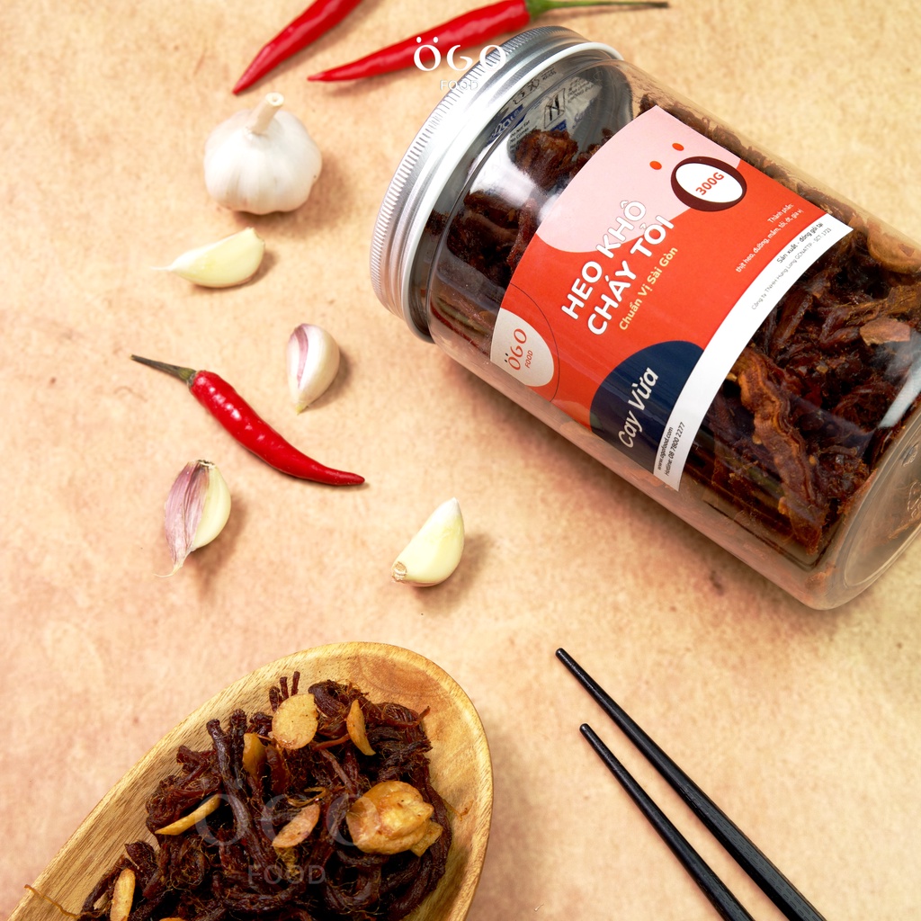 (LOẠI NGON) HEO KHÔ CHÁY TỎI - VỊ HÀ NỘI, SÀI GÒN - OGO FOOD - 100G, 200G, 300G | BigBuy360 - bigbuy360.vn