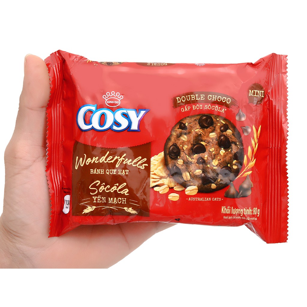 Bánh quy hạt socola yến mạch Cosy gói 80g