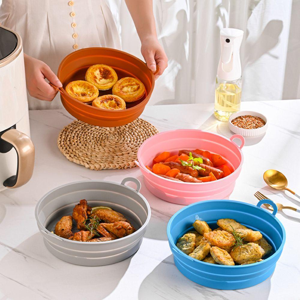 Rổ Silicone Mềm Có Thể Gấp Gọn Dùng Để Nướng Bánh Pizza Tiện Dụng