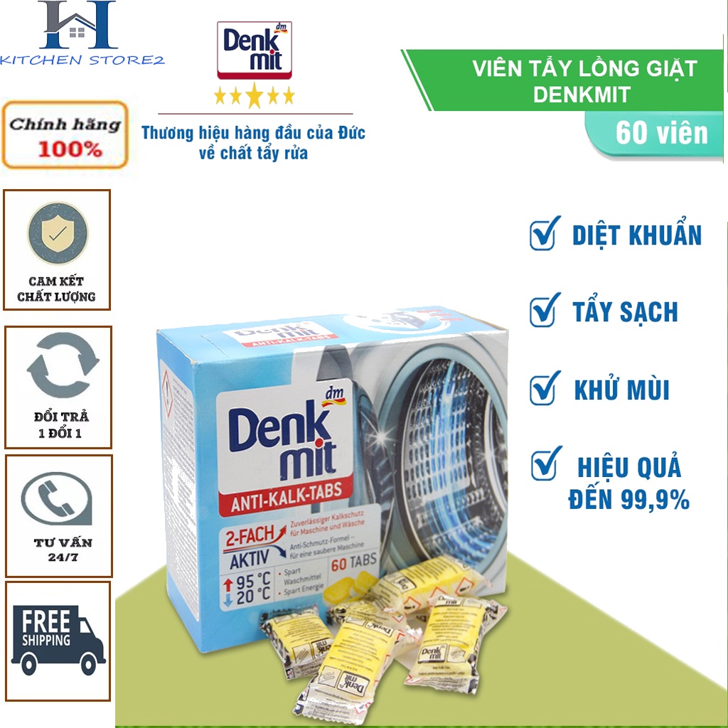 Viên tẩy lồng giặt Denkmit chuẩn Đức