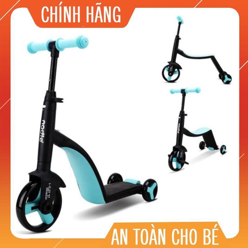 [3 TRONG 1] Xe trượt Scooter Trẻ Em Cao Cấp  Nadle 3 in 1 hãng chính hãng với 3 chức năng ưu việt