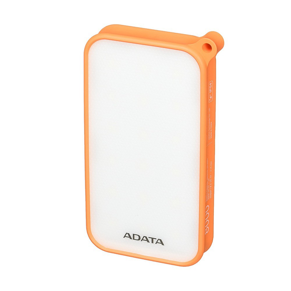 Pin sạc dự phòng 8000mAh ADATA D8000L (Cam) - Hãng phân phối chính thức