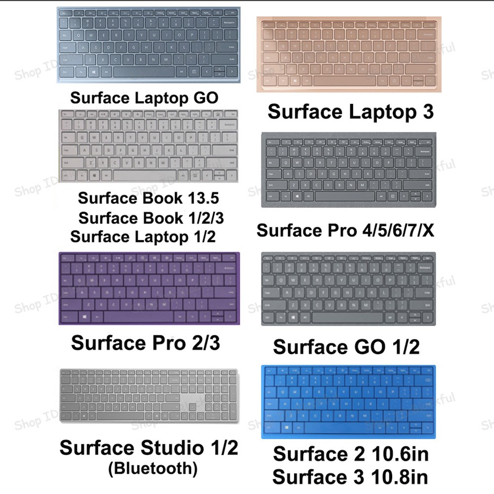 for Microsoft Surface Book 3 Laptop 4 Go 3 2 1 Pro X 2019 Pro 1 2 3 Pro 3 4 5 6 Pro 8 7 plus 7+ Surface laptop book 2 3 TPU Laptop Keyboard Protector Cover Skin for surface
