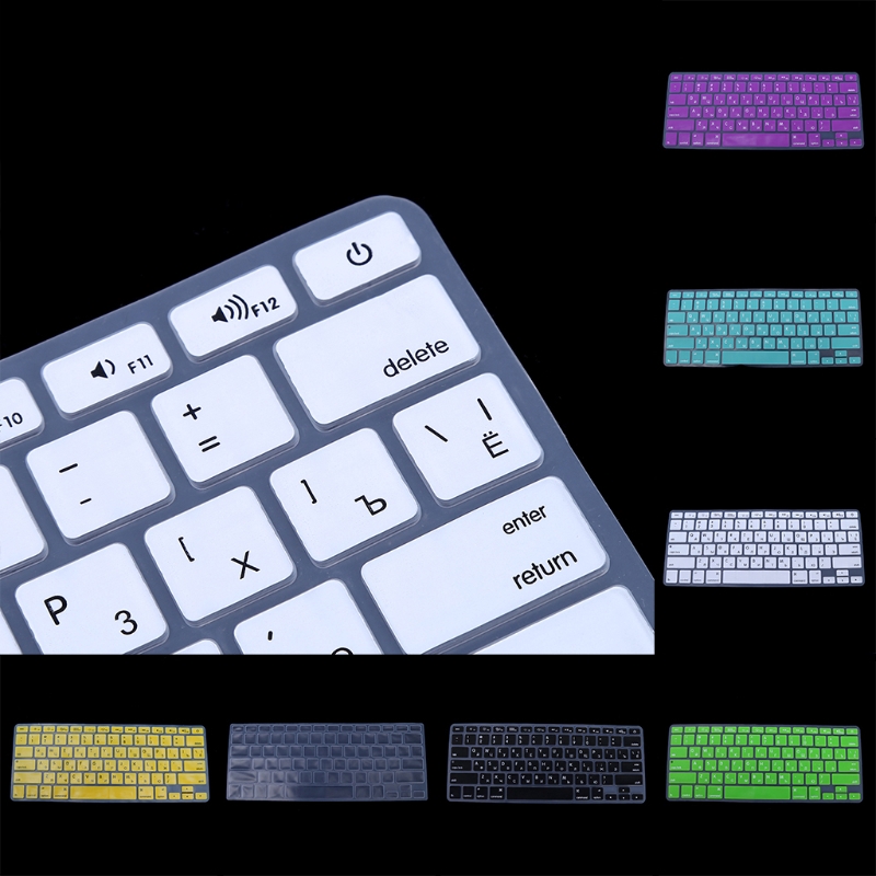 US Version Russian Keyboard Silicone Skin Cover For Apple Macbook Air Pro 13 15