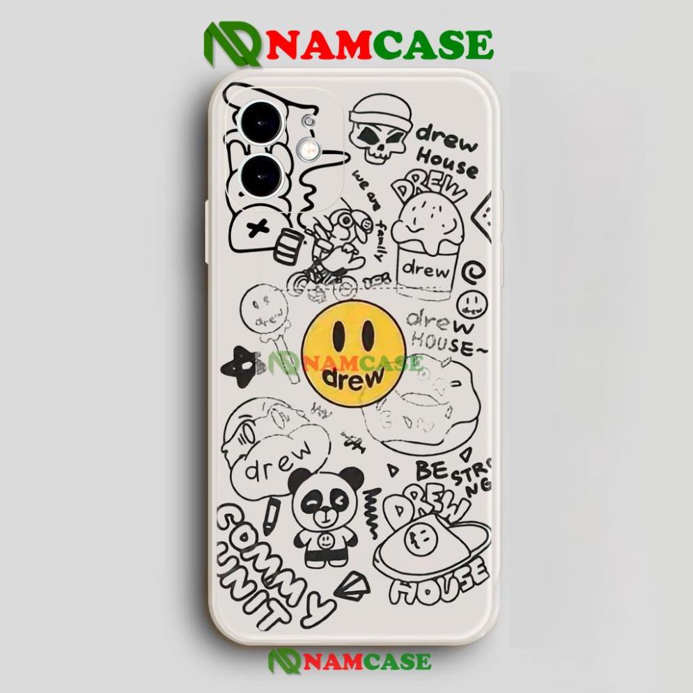 Ốp lưng iPhone Drew cạnh viền vuông silicon mềm dẻo cho iphone 6/6s/7/8/X/XS/XR/11/12/13 Pro Plus Max cute dễ thương đẹp