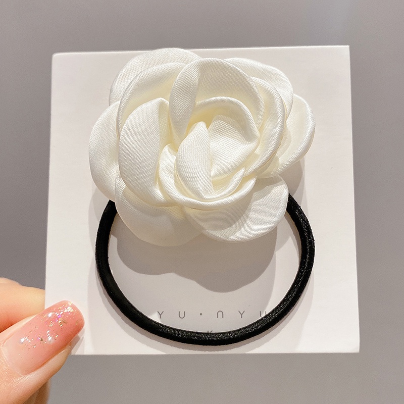 Dây Buộc Tóc Cao Su Hình Hoa Trà Thời Trang Hàn Quốc Cho Nữ