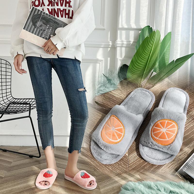 GIÁ SỈ Dép lông mang trong nhà hình trái cây dễ thương, thiết kế xinh xắn, màu sắc dễ thương 8939