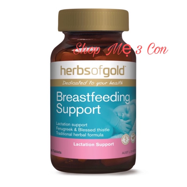 Lợi sữa Úc Herbs Of Gold Breastfeeding 60 viên