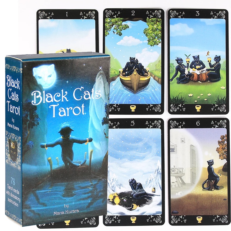 Black Cats Tarot Card Games 78PCS