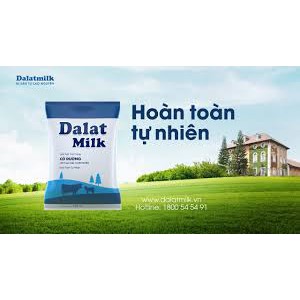 1 Bịch Sữa Dalat Milk ( có đường 220ml/ ít đường 220ml/ không đường 220ml)